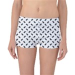 Fly Phot Motif Seamless Black And White Pattern Reversible Boyleg Bikini Bottoms