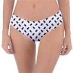 Fly Phot Motif Seamless Black And White Pattern Reversible Classic Bikini Bottoms