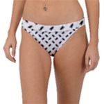 Fly Phot Motif Seamless Black And White Pattern Band Bikini Bottoms