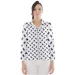 Fly Phot Motif Seamless Black And White Pattern Women s Windbreaker