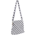 Fly Phot Motif Seamless Black And White Pattern Zipper Messenger Bag