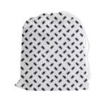 Fly Phot Motif Seamless Black And White Pattern Drawstring Pouch (2XL)