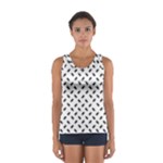 Fly Phot Motif Seamless Black And White Pattern Sport Tank Top 