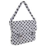 Fly Phot Motif Seamless Black And White Pattern Buckle Messenger Bag