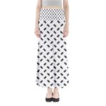 Fly Phot Motif Seamless Black And White Pattern Full Length Maxi Skirt