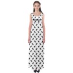 Fly Phot Motif Seamless Black And White Pattern Empire Waist Maxi Dress