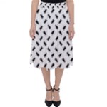 Fly Phot Motif Seamless Black And White Pattern Classic Midi Skirt