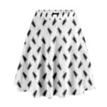 Fly Phot Motif Seamless Black And White Pattern High Waist Skirt