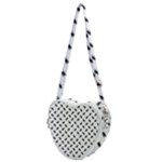 Fly Phot Motif Seamless Black And White Pattern Heart Shoulder Bag