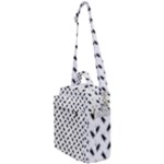 Fly Phot Motif Seamless Black And White Pattern Crossbody Day Bag