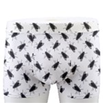 Fly Phot Motif Seamless Black And White Pattern Men s Boxer Briefs