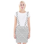 Fly Phot Motif Seamless Black And White Pattern Braces Suspender Skirt