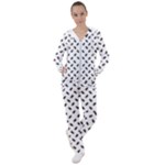 Fly Phot Motif Seamless Black And White Pattern Women s Tracksuit