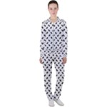 Fly Phot Motif Seamless Black And White Pattern Casual Jacket and Pants Set