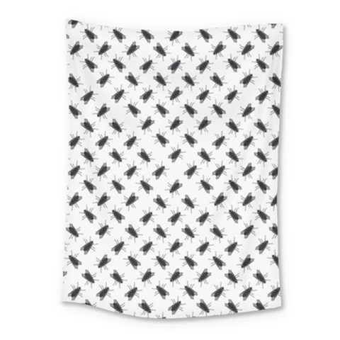 Fly Phot Motif Seamless Black And White Pattern Medium Tapestry from ArtsNow.com