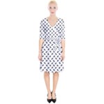 Fly Phot Motif Seamless Black And White Pattern Wrap Up Cocktail Dress