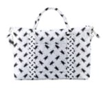 Fly Phot Motif Seamless Black And White Pattern Carry-on Travel Shoulder Bag