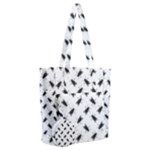 Fly Phot Motif Seamless Black And White Pattern Everyday Shoulder Bag with Pouch Bag