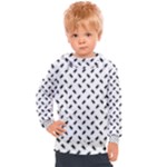 Fly Phot Motif Seamless Black And White Pattern Kids  Hooded Pullover