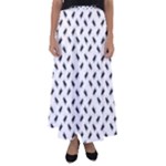 Fly Phot Motif Seamless Black And White Pattern Flared Maxi Skirt