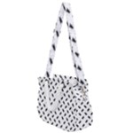 Fly Phot Motif Seamless Black And White Pattern Rope Handles Shoulder Strap Bag