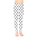 Fly Phot Motif Seamless Black And White Pattern Kids  Leggings