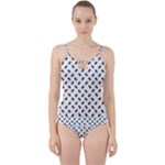 Fly Phot Motif Seamless Black And White Pattern Cut Out Top Tankini Set