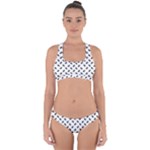 Fly Phot Motif Seamless Black And White Pattern Cross Back Hipster Bikini Set