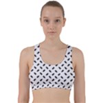 Fly Phot Motif Seamless Black And White Pattern Back Weave Sports Bra