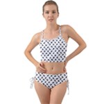 Fly Phot Motif Seamless Black And White Pattern Mini Tank Bikini Set