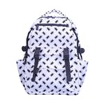 Fly Phot Motif Seamless Black And White Pattern Carry-on Double Buckle Travel Backpack