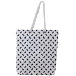 Fly Phot Motif Seamless Black And White Pattern Full Print Rope Handle Tote (Large)