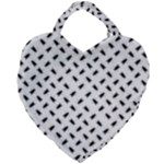 Fly Phot Motif Seamless Black And White Pattern Giant Heart Shaped Tote