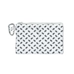 Fly Phot Motif Seamless Black And White Pattern Canvas Cosmetic Bag (Small)