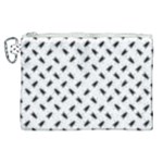 Fly Phot Motif Seamless Black And White Pattern Canvas Cosmetic Bag (XL)