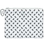 Fly Phot Motif Seamless Black And White Pattern Canvas Cosmetic Bag (XXL)