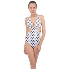 Halter Front Plunge Swimsuit 