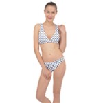 Fly Phot Motif Seamless Black And White Pattern Classic Banded Bikini Set 