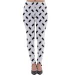 Fly Phot Motif Seamless Black And White Pattern Lightweight Velour Leggings