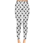 Fly Phot Motif Seamless Black And White Pattern Inside Out Leggings