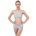 Fly Phot Motif Seamless Black And White Pattern Layered Top Bikini Set