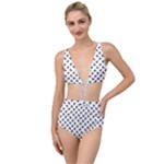 Fly Phot Motif Seamless Black And White Pattern Tied Up Two Piece Swimsuit