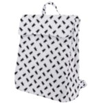 Fly Phot Motif Seamless Black And White Pattern Flap Top Backpack