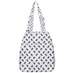 Fly Phot Motif Seamless Black And White Pattern Center Zip Backpack