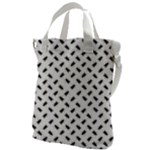 Fly Phot Motif Seamless Black And White Pattern Canvas Messenger Bag