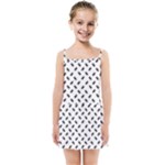 Fly Phot Motif Seamless Black And White Pattern Kids  Summer Sun Dress