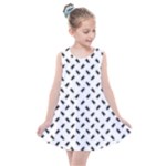 Fly Phot Motif Seamless Black And White Pattern Kids  Summer Dress