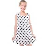 Fly Phot Motif Seamless Black And White Pattern Kids  Cross Back Dress