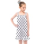 Fly Phot Motif Seamless Black And White Pattern Kids  Overall Dress