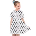 Fly Phot Motif Seamless Black And White Pattern Kids  Sailor Dress